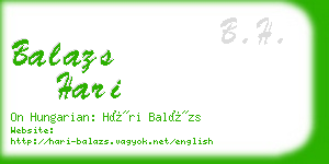 balazs hari business card